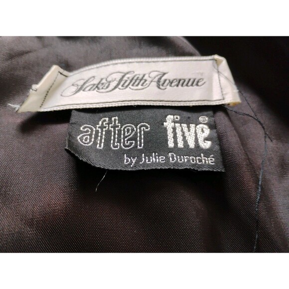 Julie Duroche Jacket Black Velvet Embellished Shoulder Pads 80s Glam 12/14 - Picture 7 of 11